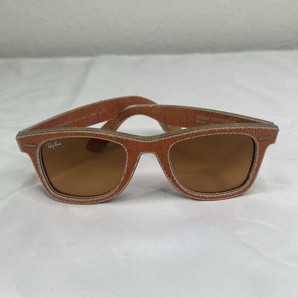 RayBan Original Wayfarer Denim Orange Sunglasses Handmade in Italy summer spring - Picture 1 of 10